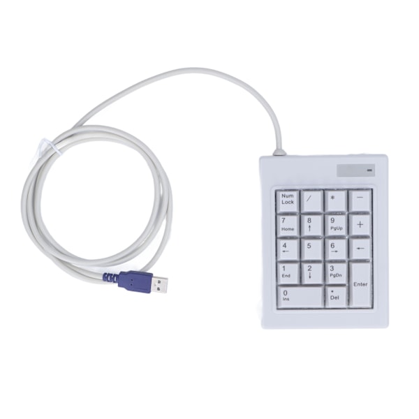 Mekanisk numerisk tastatur 18 taster Lineær bryter USB-port Sprutsikker Sklisikre puter USB-tastatur for kontor bankskranke