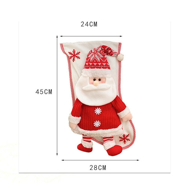 Julaktier Julklappspåse STRICKAD JOMTEMAN STICKAD Knitted Santa Claus