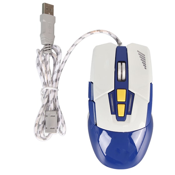 Sportsbilformet Kablet Gamingmus USB Optisk Datamus LED-lys 4 Justerbar DPI Opptil 3200 Datamus Blå