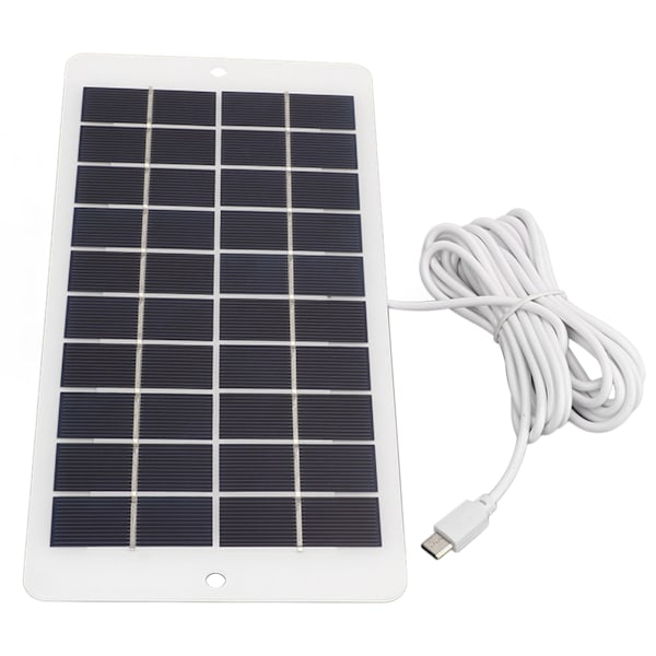 Solpanel Professionel Højeffektiv Solcelleoplader til Telefonoplader Dørklokke Overvågningskamera 4.5W 5V