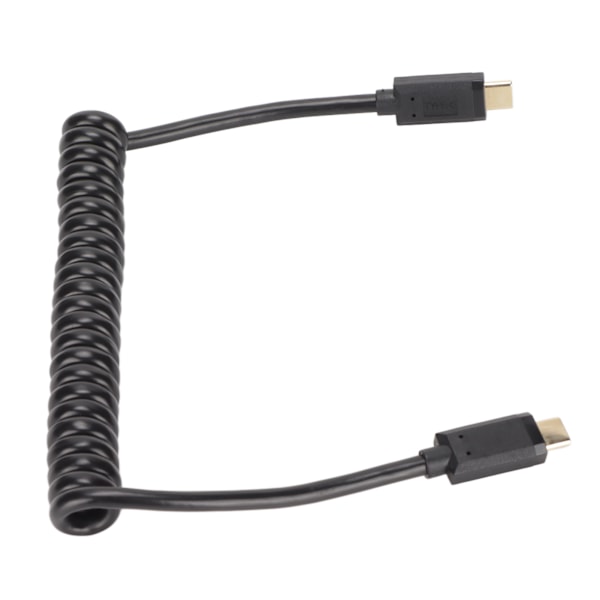 USB C Kabel USB C til USB C 14K 60hz 3A Hurtig Opladning 10Gbps 1.2m Spiral Fjeder Design USB C Strømkabel Han Lige til Han Lige Stik
