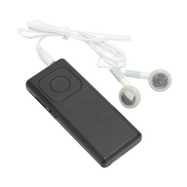 MP3-soitin, häviötön äänentoisto, 64 Gt:n muistikorttituki, kannettava mini-musiikkisoitin opiskeluun, työhön ja rentoutumiseen, musta