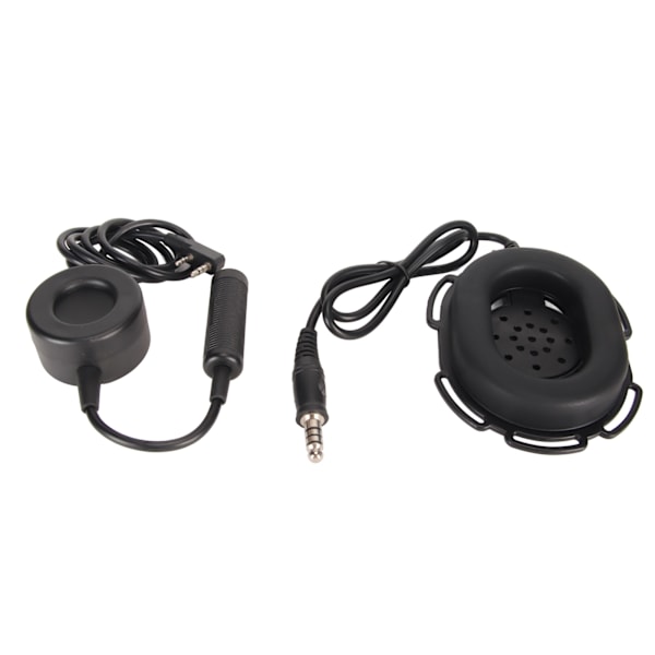 Walkie Talkie Headset med Mikrofon Vattentät 2 Pin K Kontakt 2-Vägs Radio Headset med PTT Adapter för Kenwood för HYT för TYT