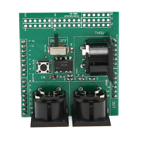 MIDI Adapterkort Seriell till MIDI Modul 24Pin RUN PGM Switch MIDI-kontakter för R3 AVI PIC Digital Interface Adapter