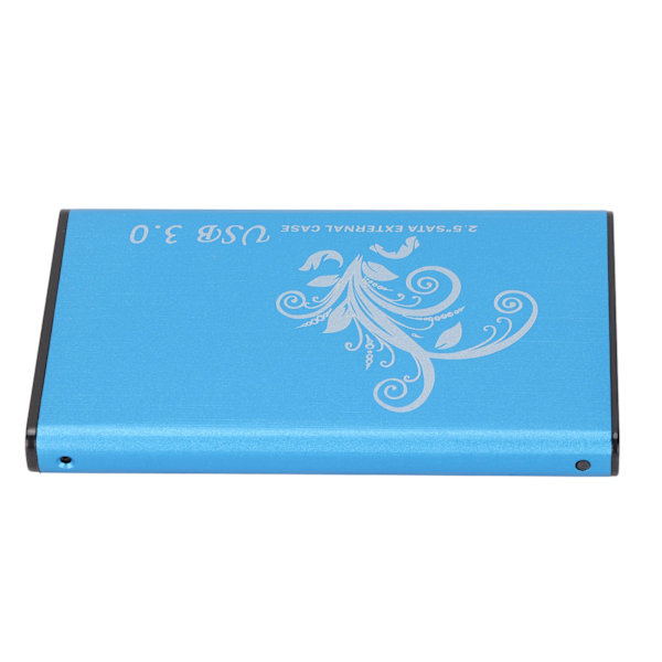 Hårddiskkabinett 4TB 2.5in 5Gbps Överföring USB3.0 Aluminiumlegering Plug and Play HDD-kabinett för Laptop Desktop Blå
