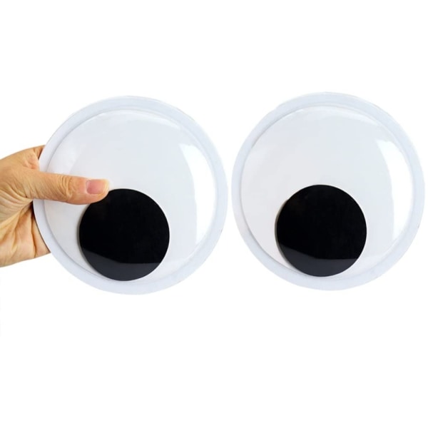 6 ST Store Googly Eyes Svart Hvit Googly Eyes Store Sticky Eyes