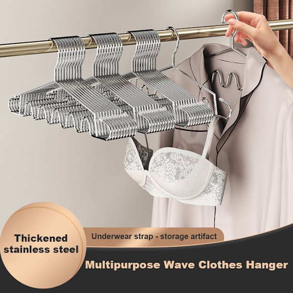 Rustfri stålbølger Tørrestativ Stærkt vindtæt tørrestativ Sparer plads Undertøjsholder Clothes Hanger