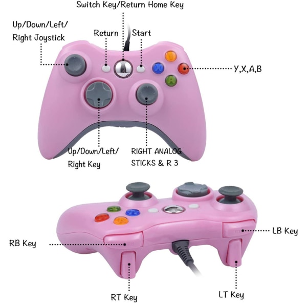 Ny design Xbox 360 Controller USB Wired Game Pad för Microso