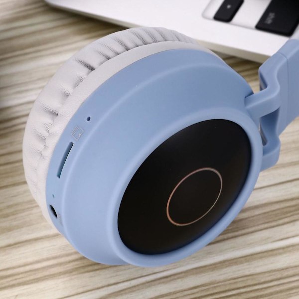 Trådlösa Bluetooth hörlurar för barn, Cat Ear Bluetooth Trådlöst/trådlöst Ljusblått Light Blue
