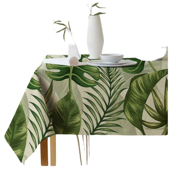 Duk, botaniskt printed polyester rektangulär duk för kök, matbord, fest, bröllop, evenemangsdekorationsbord inomhus/utomhus