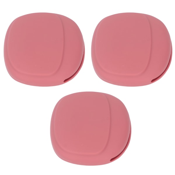 3 st Hörlursfodral Skyddande Bärväska Portabel Mini Silikon Förvaring Hörlursväska för Hemma Rosa