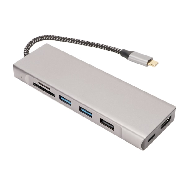 USB C Hub M.2 Gränssnitt SSD-kapsling 8 i 1 100W 5Gbps Överföring Aluminiumlegering USB C Dockningsstation för Win