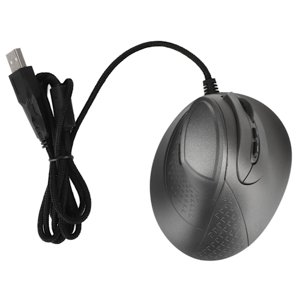 Vertikal Mus 7 Programmerbare Knapper RGB 11 Lysmoduser Justerbar DPI Kablet Ergonomisk Vertikal Mus for Spillere Grå