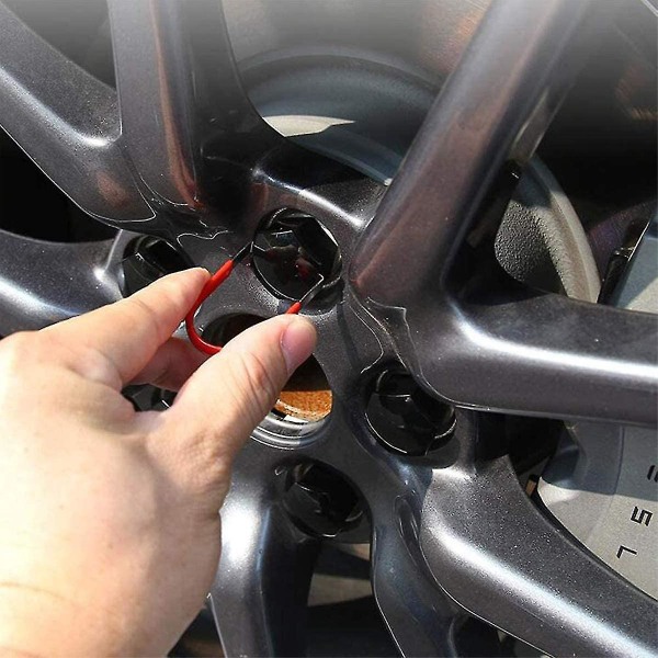 Hjulkapselsett for Tesla, Senterkapselsett, Hjulmutterdeksel, Sentermodifiseringsdeksel for Model Y, Model 3, Model S, Model X
