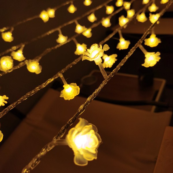 Rose Lamp String Led Small Color Star Batterilåda 3M