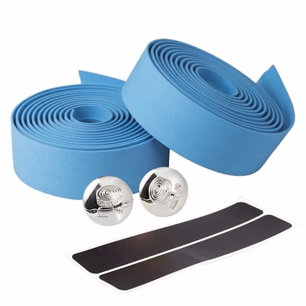 Sykkeltape Styre Wraps Stang Sykkel 2 deler Tape Sykkel Eva Styre Landeveissykler Tilbehør Breakdown Set Sykkel blue