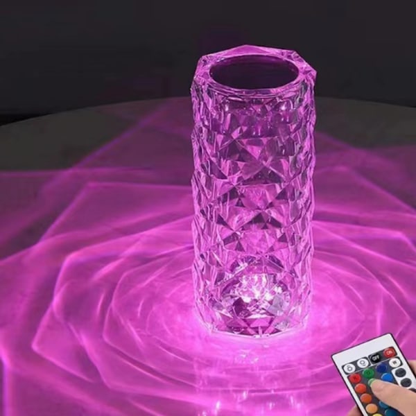 Krystallampe, 16 farver RGB skiftende krystal