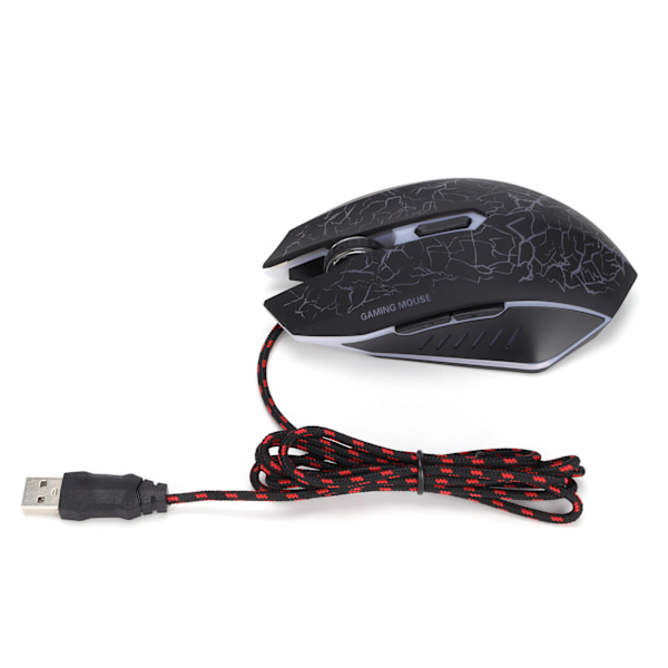 Kablet Gaming Mus USB Port Ergonomisk 3200 DPI Justerbar RGB Optisk Datatilbehør Svart