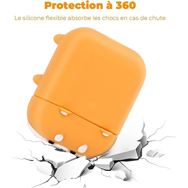 (med nyckelring) AirPods1/2 case, cool och intressant 3D