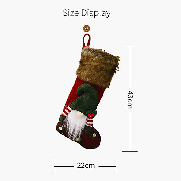 Julstrumpa Dekoration Kreativ nsiktslös docka Xmas Strumpor Barn Present Godispåse Heminredning A