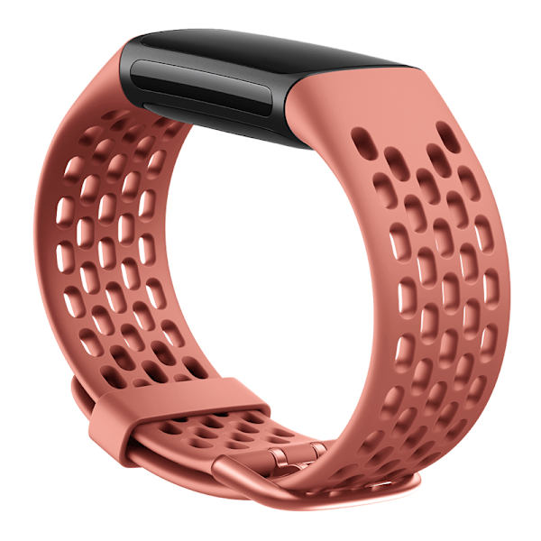 INF Fitbit Charge 5 ranneke sport silikon 3-pakkaus Turkoosi/Koralli/Valkoinen