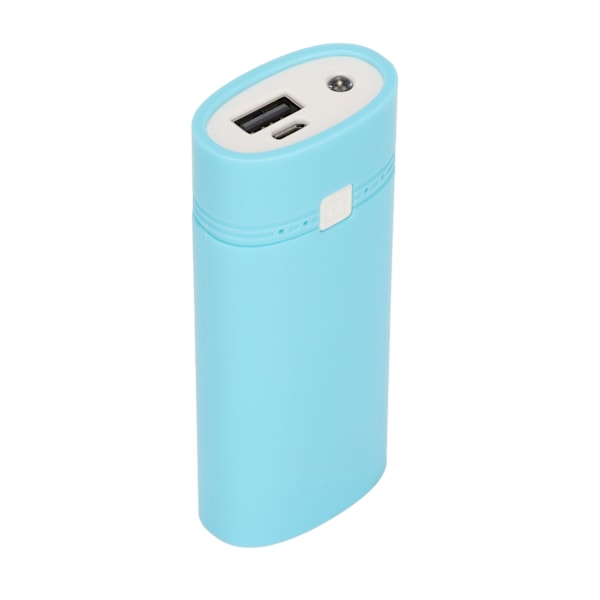 Universell DIY USB Power Bank Box 2x18650 Batteriladdare Power Bank Skal för Smartphone Blå