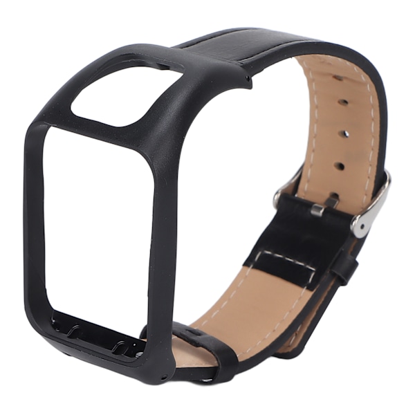 Smartklokke Rem Retro Lær Armbånd for TOMTOM Runner3 Adventurer Svart