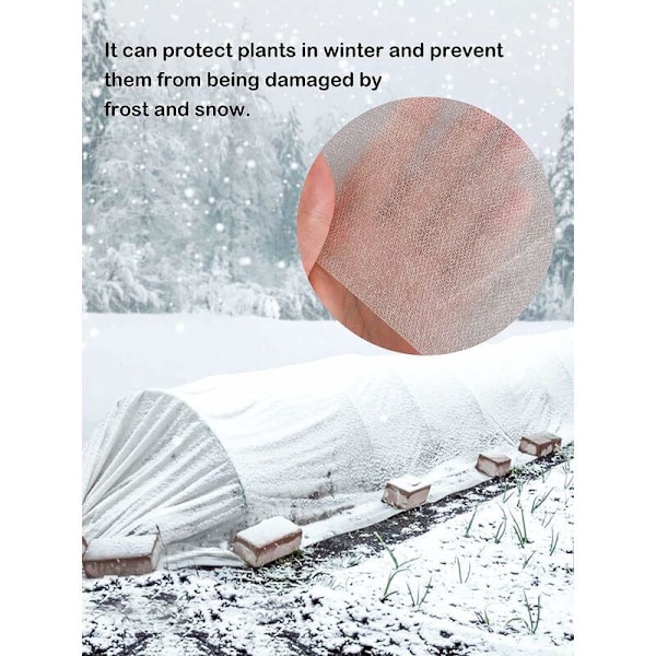 Vinterdækken til planter 30g/m2, 2,5 x 10 m Plantebeskyttelse om vinteren, non-woven fleece Plantedækken til vinteren, Rulledækken til beskyttelse af haveplanter