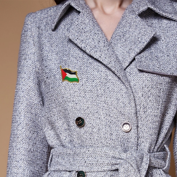 2-10 kpl Palestiinan lippu MERKKI Ruostumaton teräs Palestiinan lippu Pin Lapel Badge Reppu Ikon علم دولة فلسطين 2Pcs