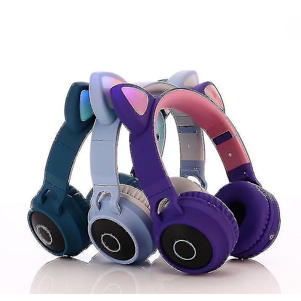 HHL Wireless Cat Ear Headset Bluetooth Headset För Barn Vuxna blå