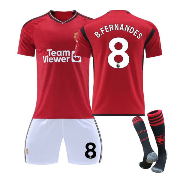 23-24 Red Devils Hjemme #8 B.FERNANDES Trøye Treningssett 28