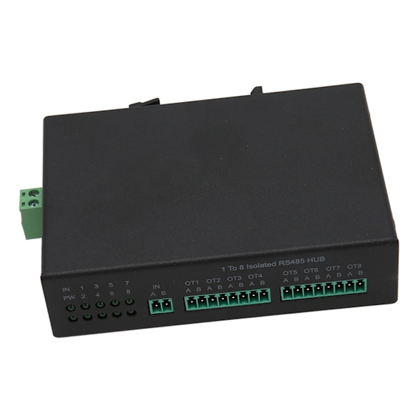 Seriell RS232 RS485 RS422 til Fiber Konverter Toveis Optisk Modem 8 Port Støtte 128 Enheter Seriell Enhetsserver EU Plugg