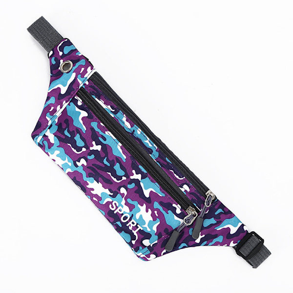 Taljetaske Fanny Løbebælte Taljetaske Organizer Modefunktioner Multi-Rain Proof Purple 32*20*11