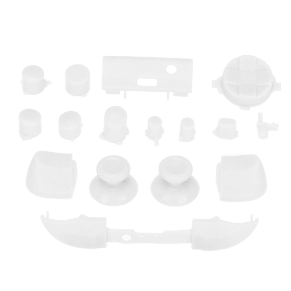 Komplet sæt med udskiftningsknapper til spilcontroller, håndtag, tilbehørssæt til Xbox Series X, hvid