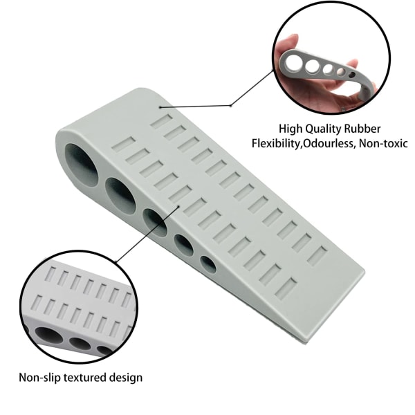 Dørstopper, gummidørstopper 4-pak, med holder