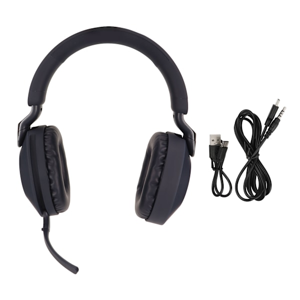 Bluetooth-peliheadset, kokoontaitettava, Type C -liitäntä, langaton Bluetooth 5.1, langallinen Dual Mode -stereoheadset mikrofonilla, sininen