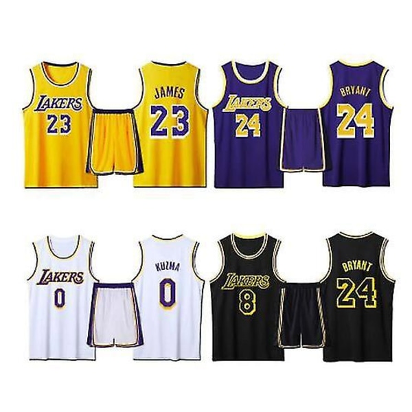 #23 Lebron James Baskettröja Set Lakers Uniform yellow 22