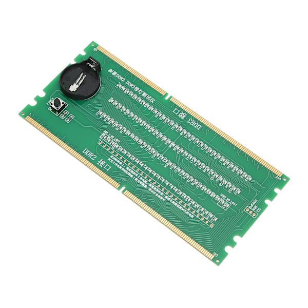 Tietokoneen muistitesteri DDR2 DDR3 2 in 1 PCB-materiaali valodiodit pöytäkoneen emolevyn testaaja LEDillä