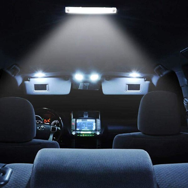 LED Lys Bar, DC 12-80V Bil Interiørlys Skaplys/Universell Belysning Skap/Bil, Lastebil, Kjøretøy, RV, Båt, Taklys (108 LEDs 2 stk)