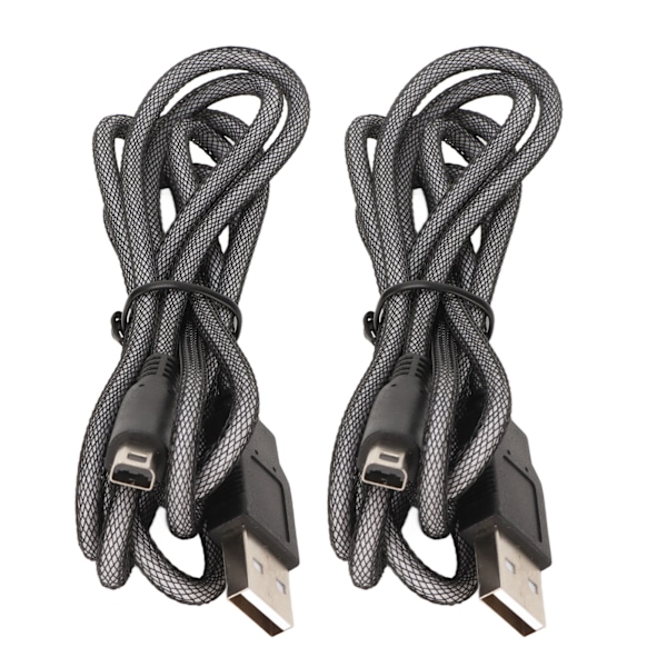 2 st USB-laddningskabel för 3DS, 1,5 m, för 2DS 3DS XL New 3DS XL New 2DSXL NDSI LL