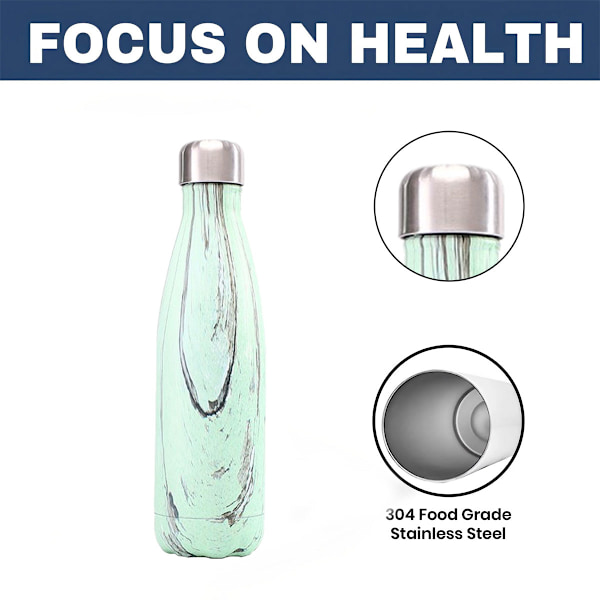 1. Isolerte 500 ml kaldkopp i 304 rustfritt stål, Sport Green