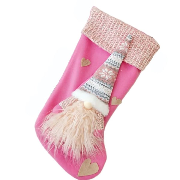 Julstrumpa Ansiktslös Gnome Doll B-ROSA B-ROSA B-Pink