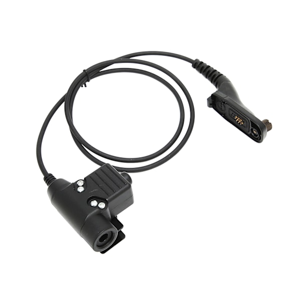 Hjälmheadset Justerbart Ensidigt Motorcykelhörlur med U94 PTT för MOTOROLA XIR P8268 DP4400 Svart