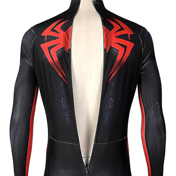 Børnevoksen Spider-Man Miles Morales Cosplay Kostume Fest Jumpsuit Spider-Man: Across The Spider-verse Fandtøj -a Jumpsuit (no mask) L