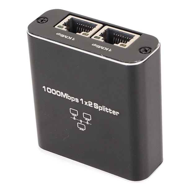 Ethernet Splitter RJ45 1 Inn 2 Ut Gigabit Internett Splitter 1000Mbps Høyhastighets LAN Splitter for TV-er Stasjonære Datamaskiner Rutere