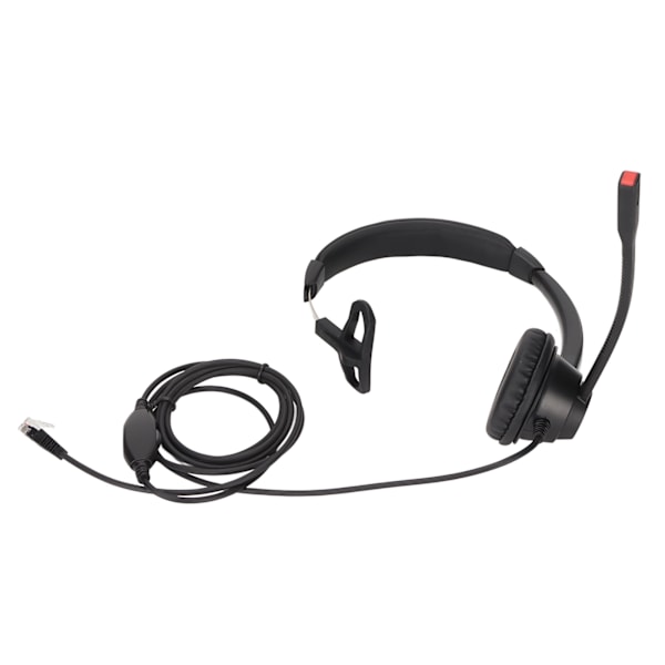 Monaural Kundeservice Headset Volumenjustering Enkeltsidet Øretelefon med Støjreducerende Mikrofon