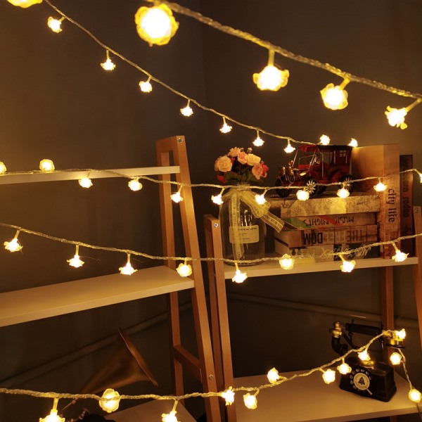 Rose Lamp String Led Small Color Star Batterilåda 3M