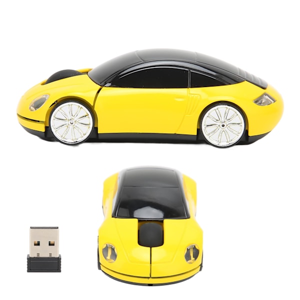 2.4GHz Trådlös Bilmus Plug and Play Batteridriven 3D Sportbilsdesign Datormus för Windows