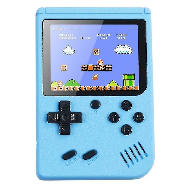 Two Player Gameboy Inbyggd 500 Classic Game Retro Video Game Console Blue