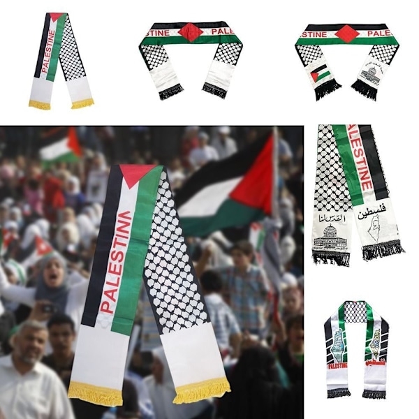 Palestina Flag Scarf Palestina National Flag Halsduk 6 6 6